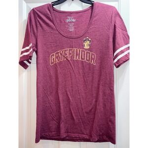 Harry Potter Gryffindor Universal Studios Maroon Varsity Graphic Tee Shirt 2XL